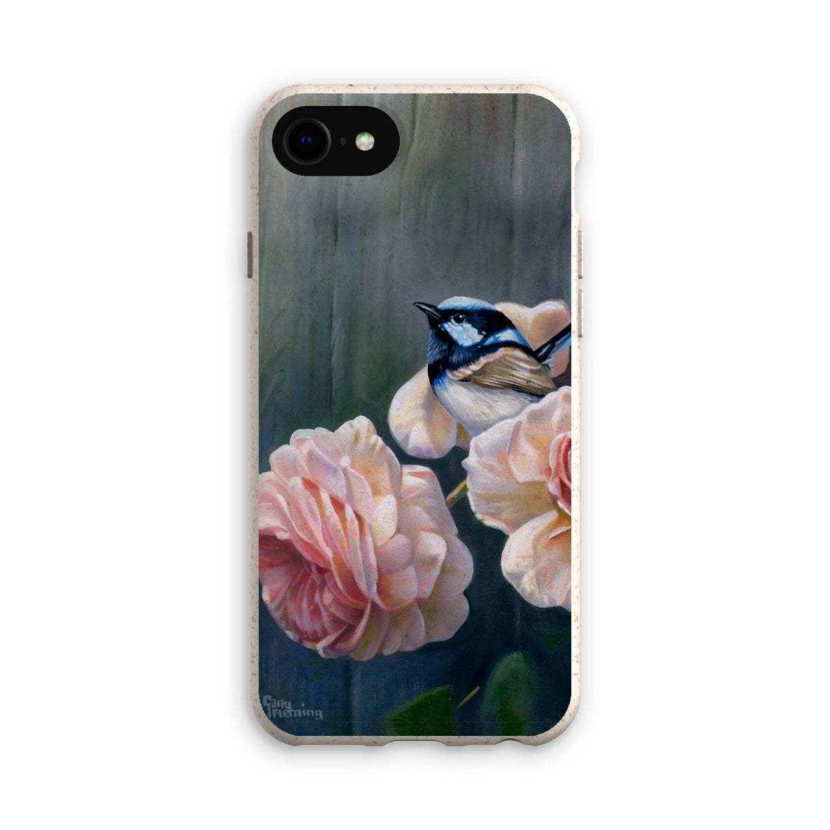 Wren and cottage rose Eco Phone Case