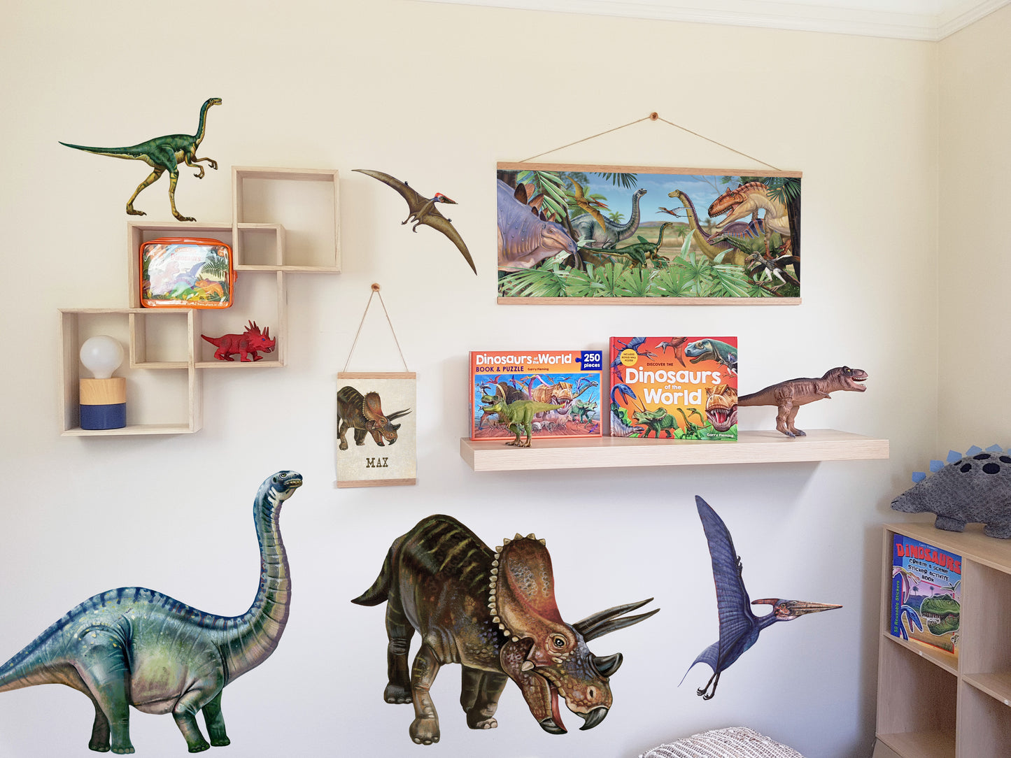 Triceratops Combo- Fabric Wall Sticker