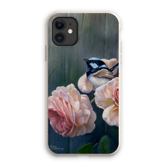 Wren and cottage rose Eco Phone Case