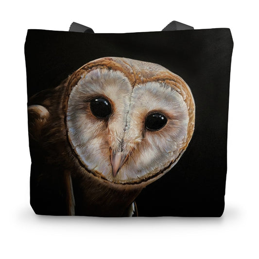 Look Whoooo- Barn owl Canvas Tote Bag