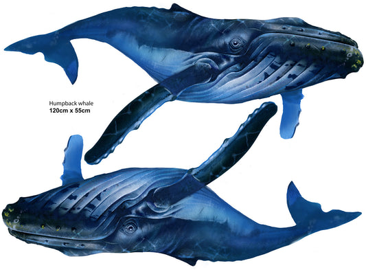 Humpback Whales - Fabric Wall Sticker